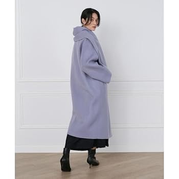 INED　イネド　フーデッド　リバーコート ストール風ラップリバーコート《la veille by SUPERIOR CLOSET